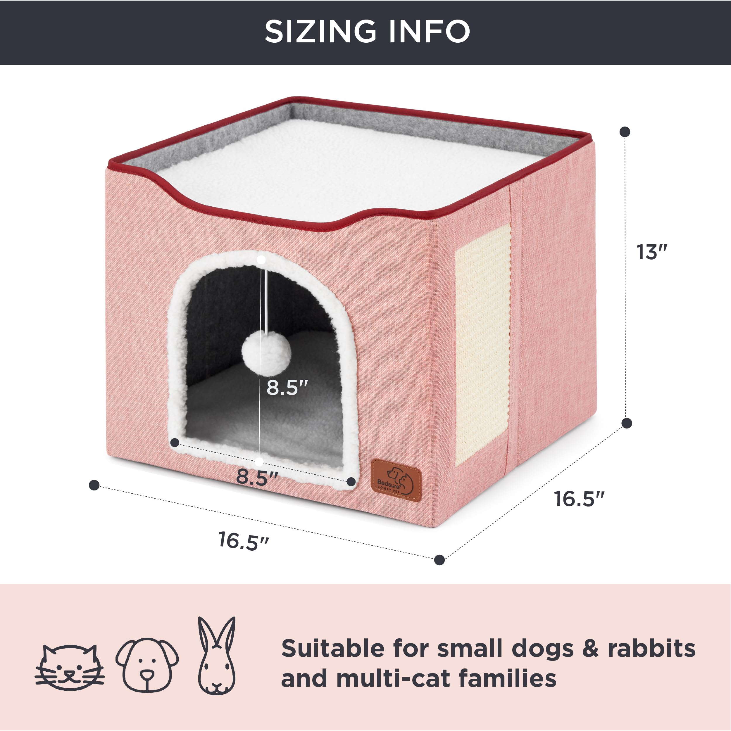 Bedsure cat beds MDF frame durable structure emphasizes sturdy design