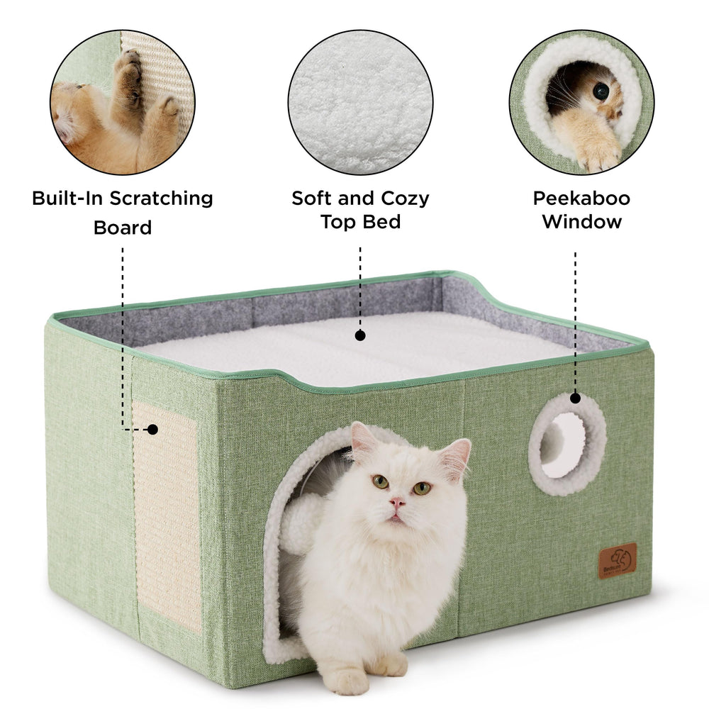 Bedsure cat cube plush balls for interactive fun