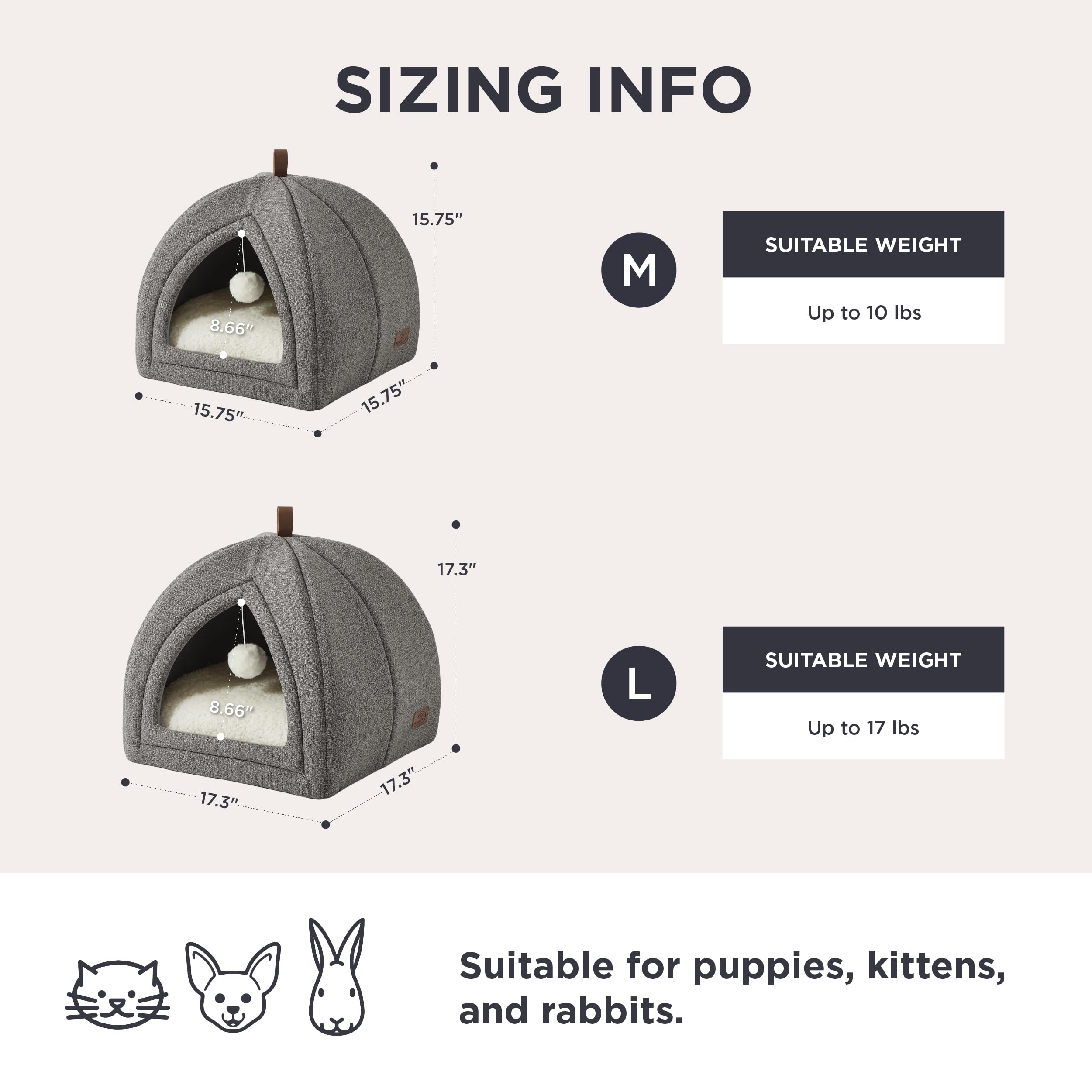 Bedsure cat cushion shows removable washable cushion for easy cleaning.