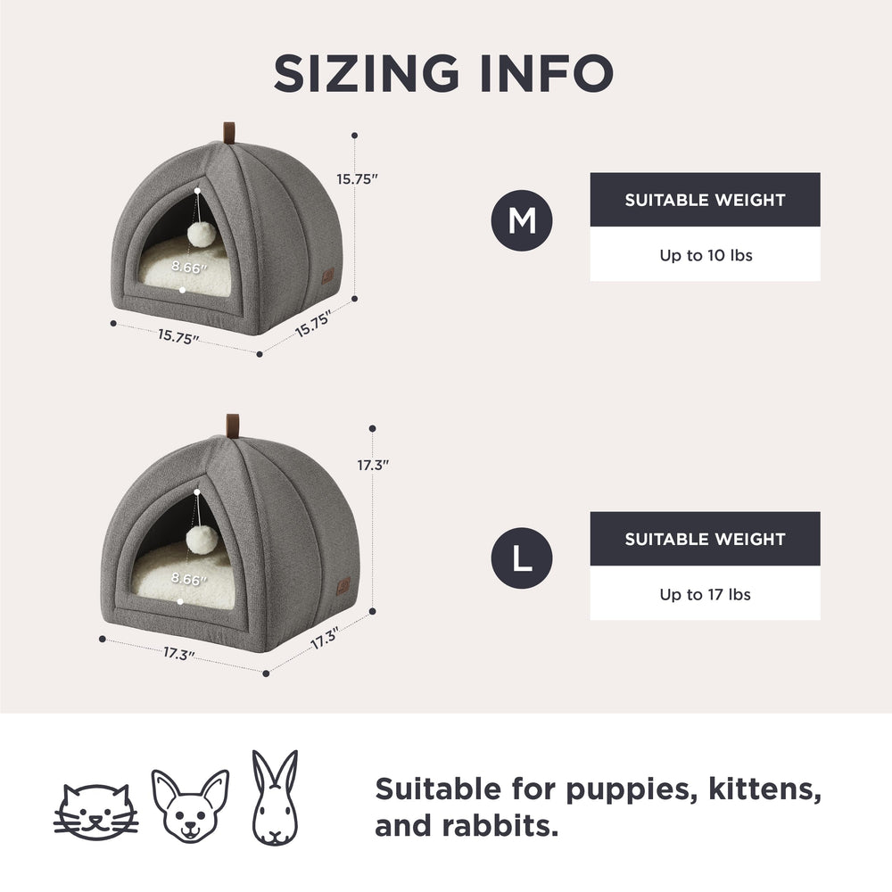 Bedsure cat cushion shows removable washable cushion for easy cleaning.