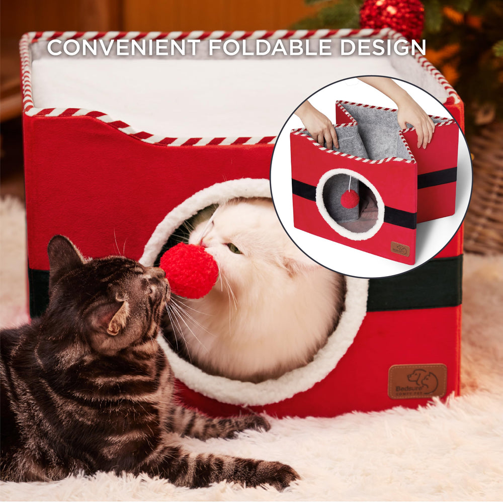 Bedsure cat hideaway scratch pad red, dedicated scratching spot