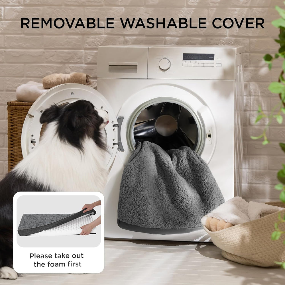 BedsureCertiPUR-US foam detail signals safe, durable support for daily crate lounging.