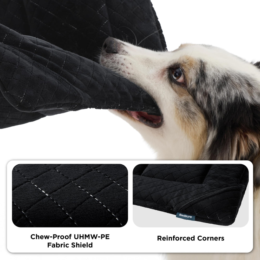 Bedsure chew-proof dog bed inner layer emphasizes UHMW-PE strength for durability.