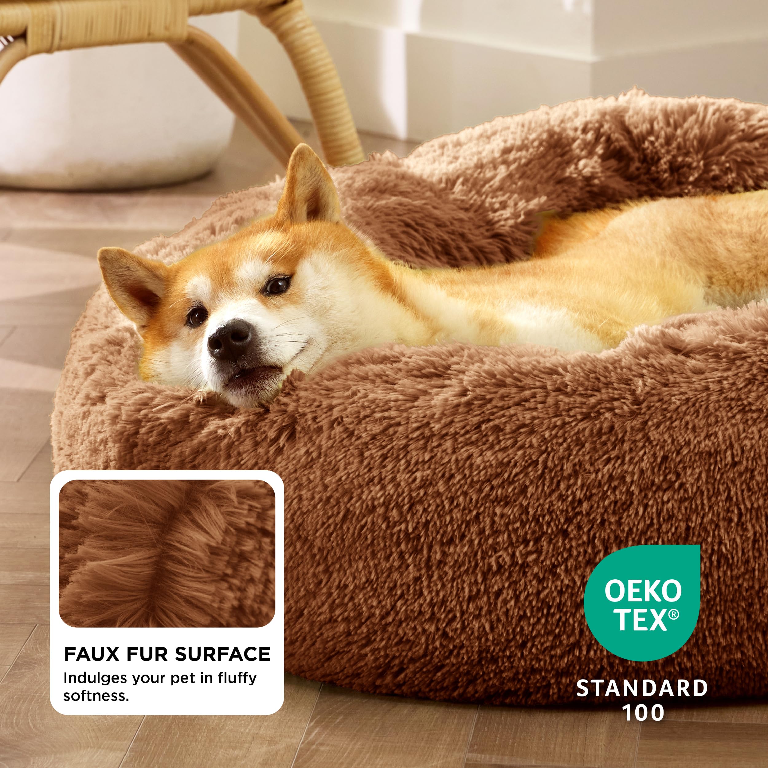Bedsure calms pets during naps with donut design