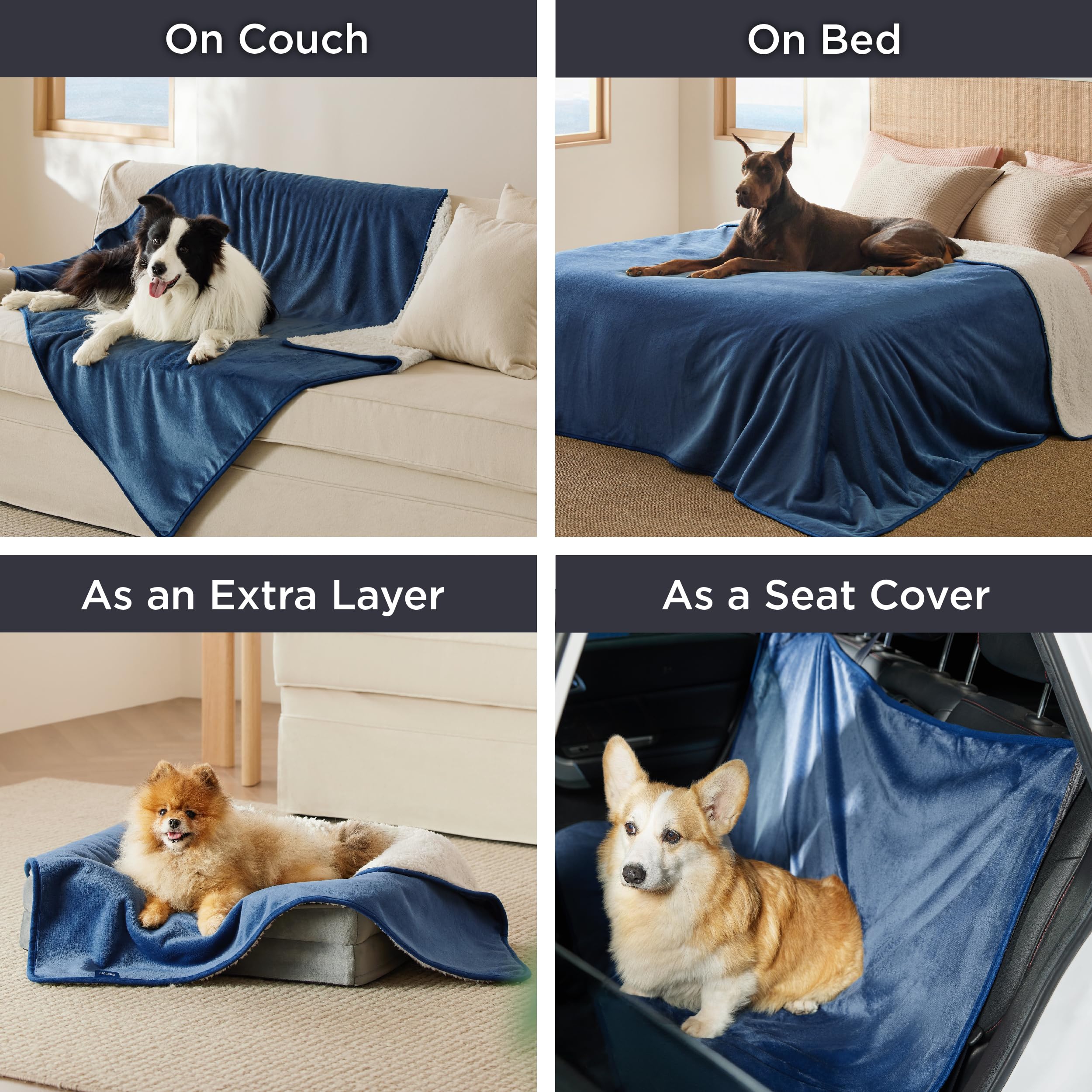 Bedsure couch protection blanket guards floors and cushions from spills and pet hair.