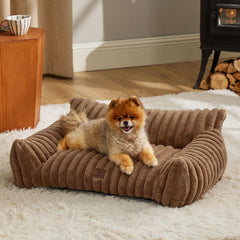 Bedsure Cute Cat Couch copper brown full view showing cozy design for pets