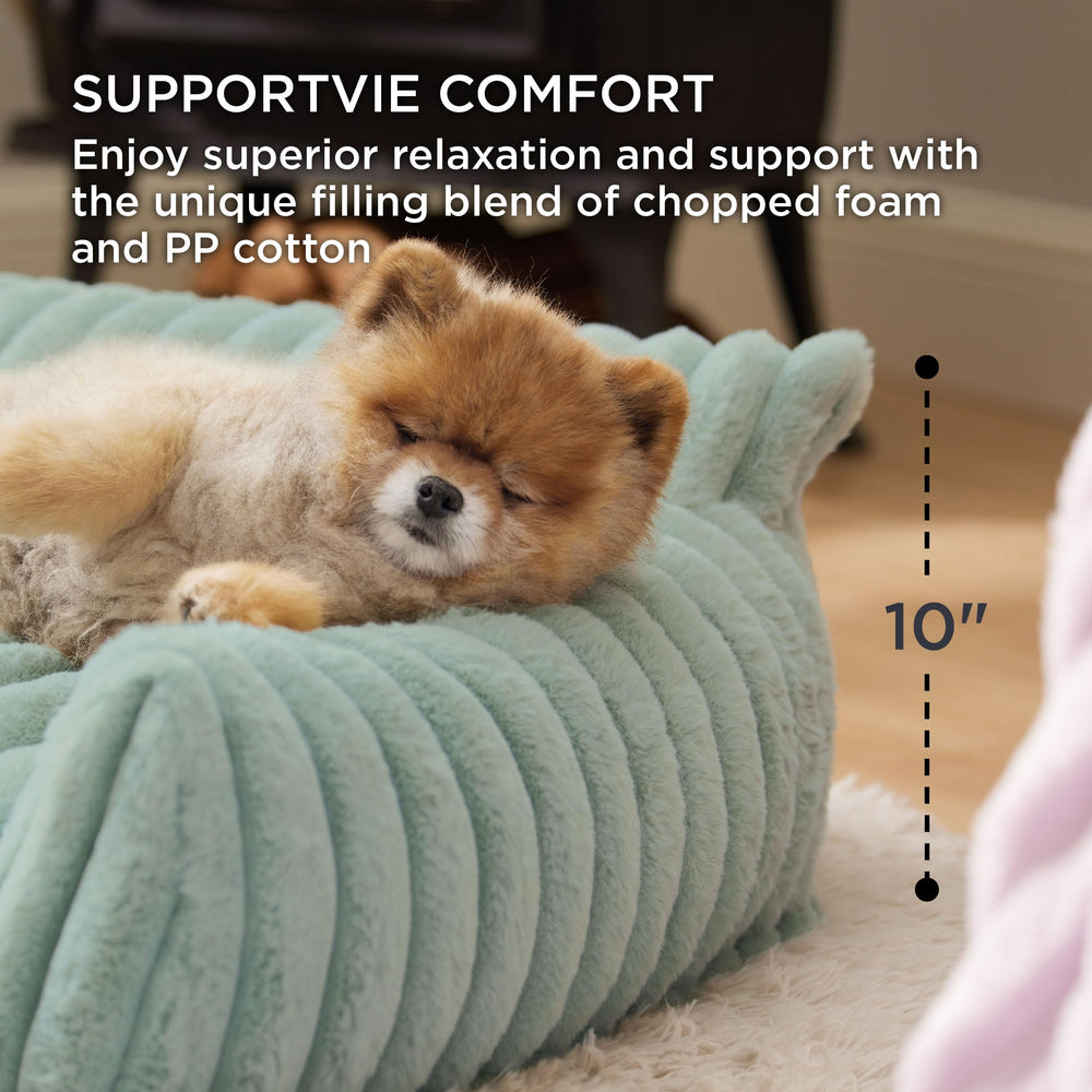 Bedsure Cute Cat Couch fabric detail reveals soft corduroy fleece and cozy texture.