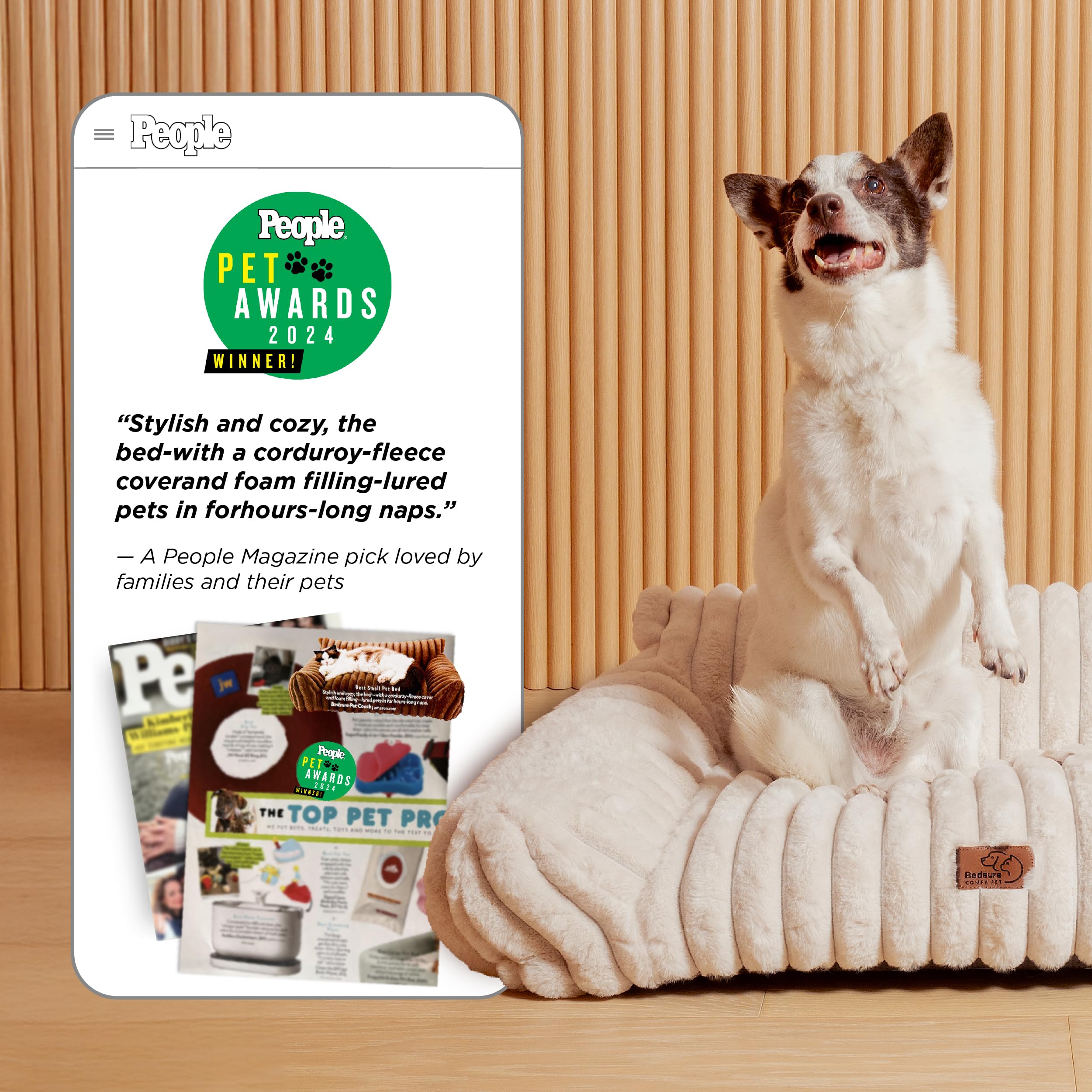 Bedsure Cute Cat Couch high backrest provides extra pillow height for cozy lounging.