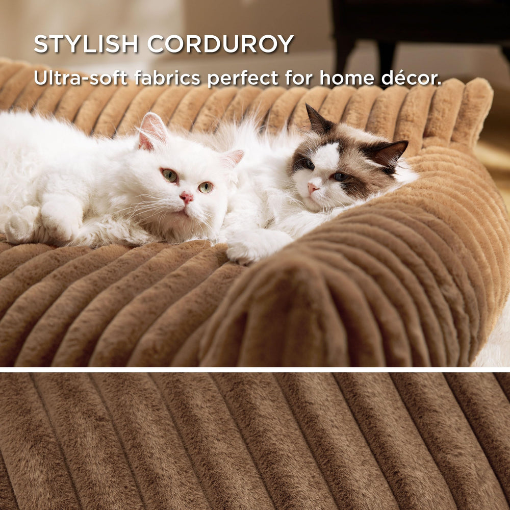 Bedsure Cute Cat Couch removable cover closeup illustrating easy cleaning