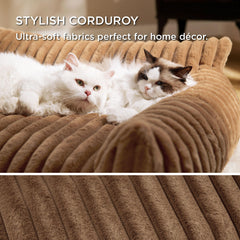 Bedsure Cute Cat Couch removable cover closeup illustrating easy cleaning