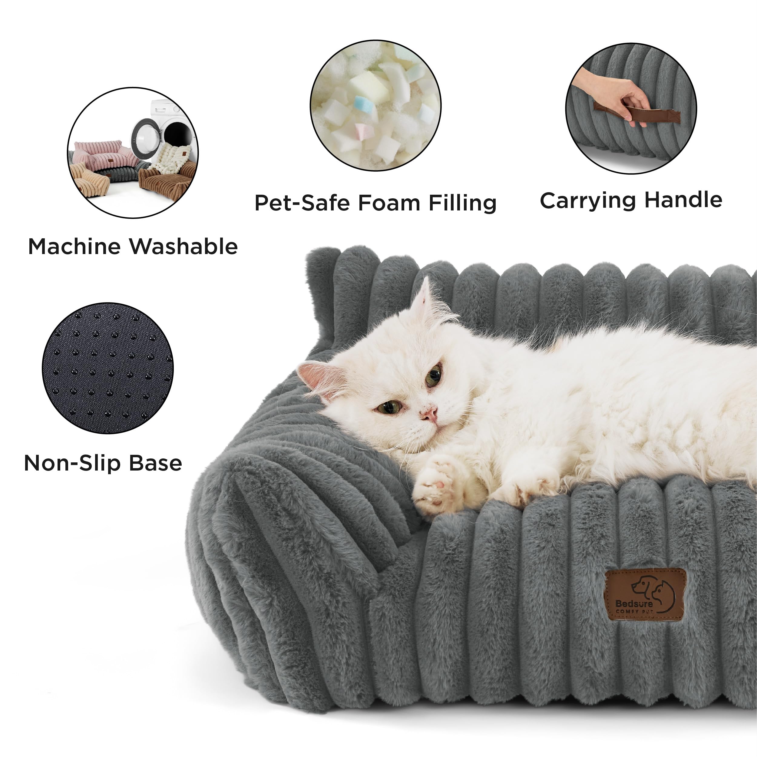 Bedsure cute cat couch removable-washable-cover makes cleaning quick and easy