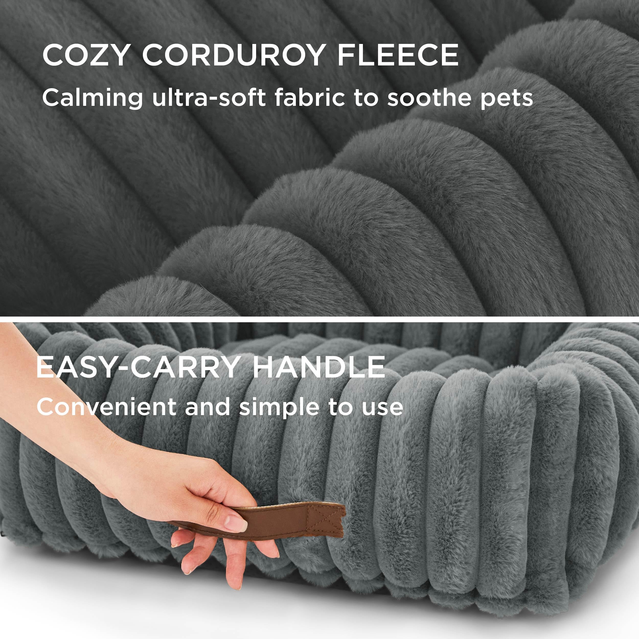 Bedsure cute dog bed anti-slip bottom keeps the bed stationary on slick floors.