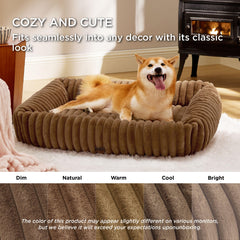Bedsure Cute Dog Bed imitation fur offers warm, soft comfort year-round.