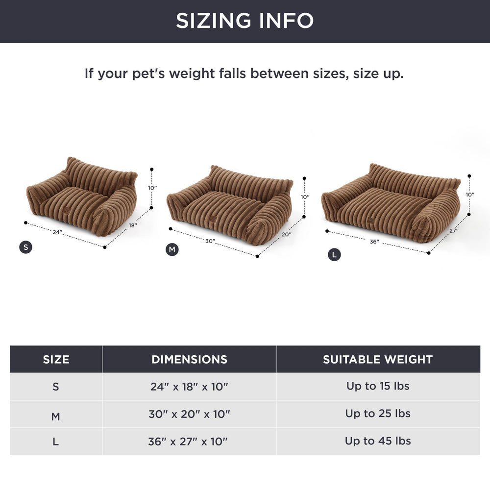 Bedsure dog couch copper brown removable cover for easy washing