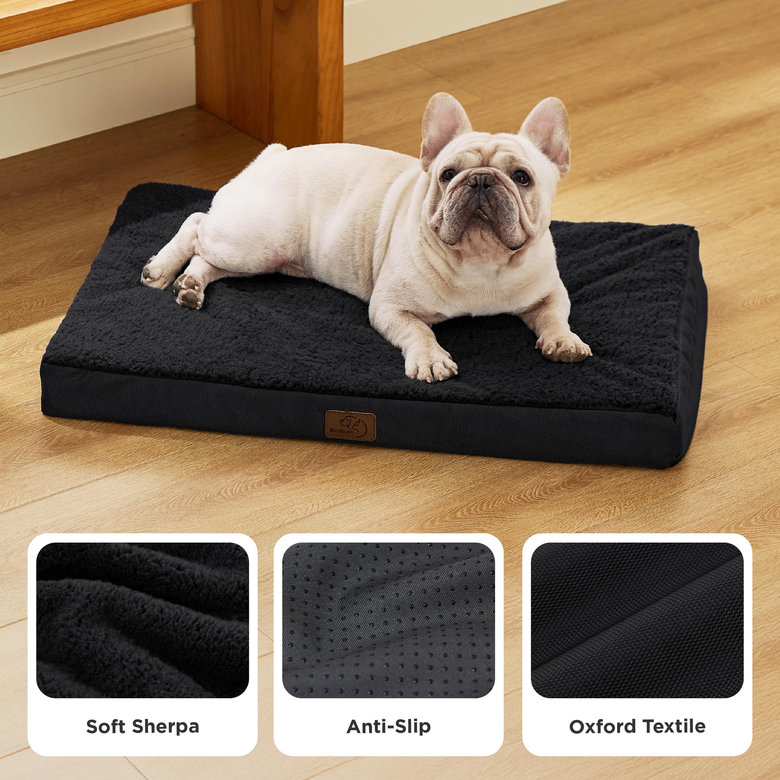 Bedsure dog bed anti-slip base prevents sliding on smooth floors