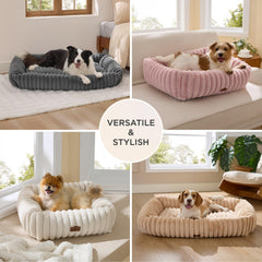 Bedsure dog bed anti-slip bottom keeps the bed in place during play.