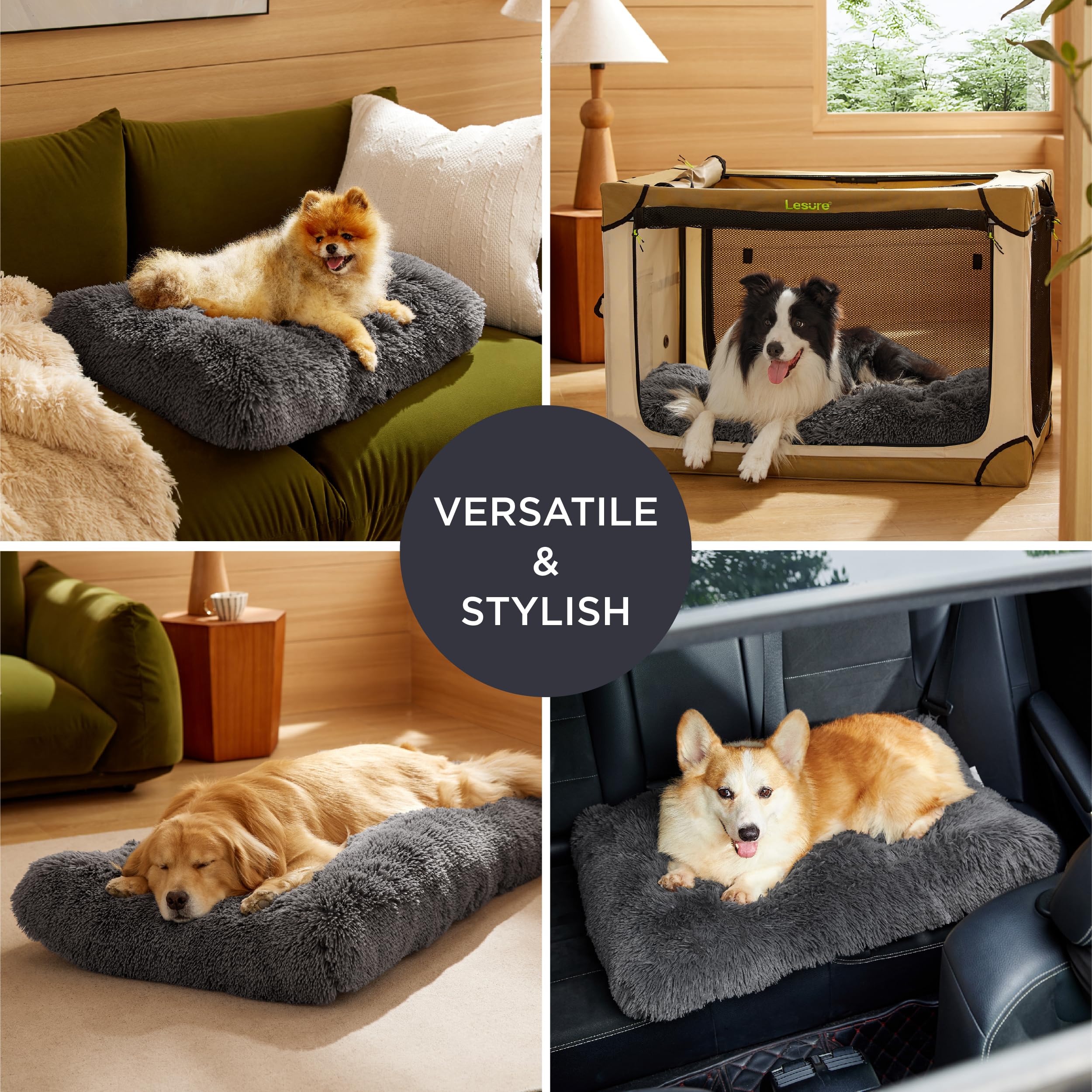 Bedsure dog bed car trip ready, providing cozy comfort during travel.