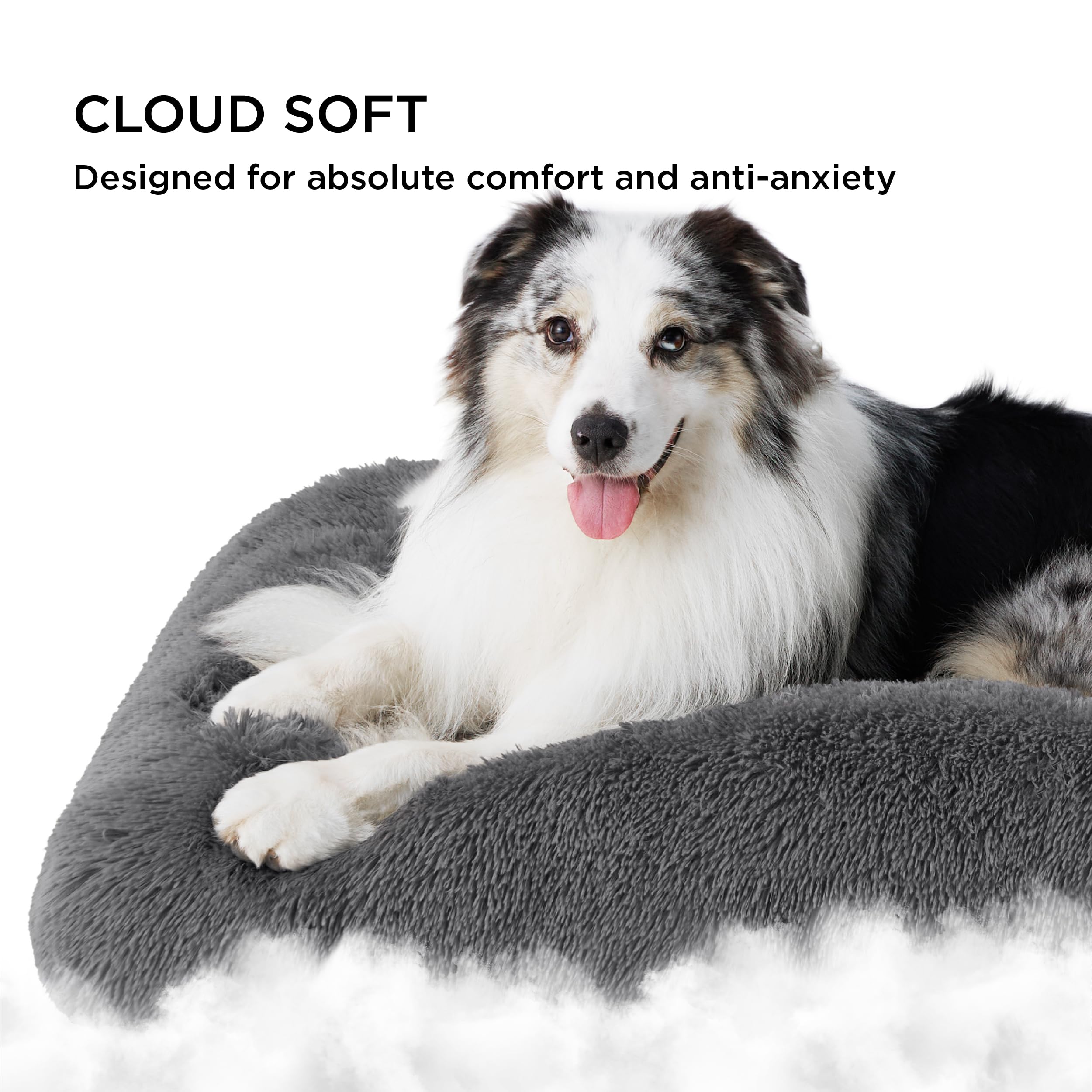 Bedsure dog bed in crate setup offers a calm, secure sleeping spot.