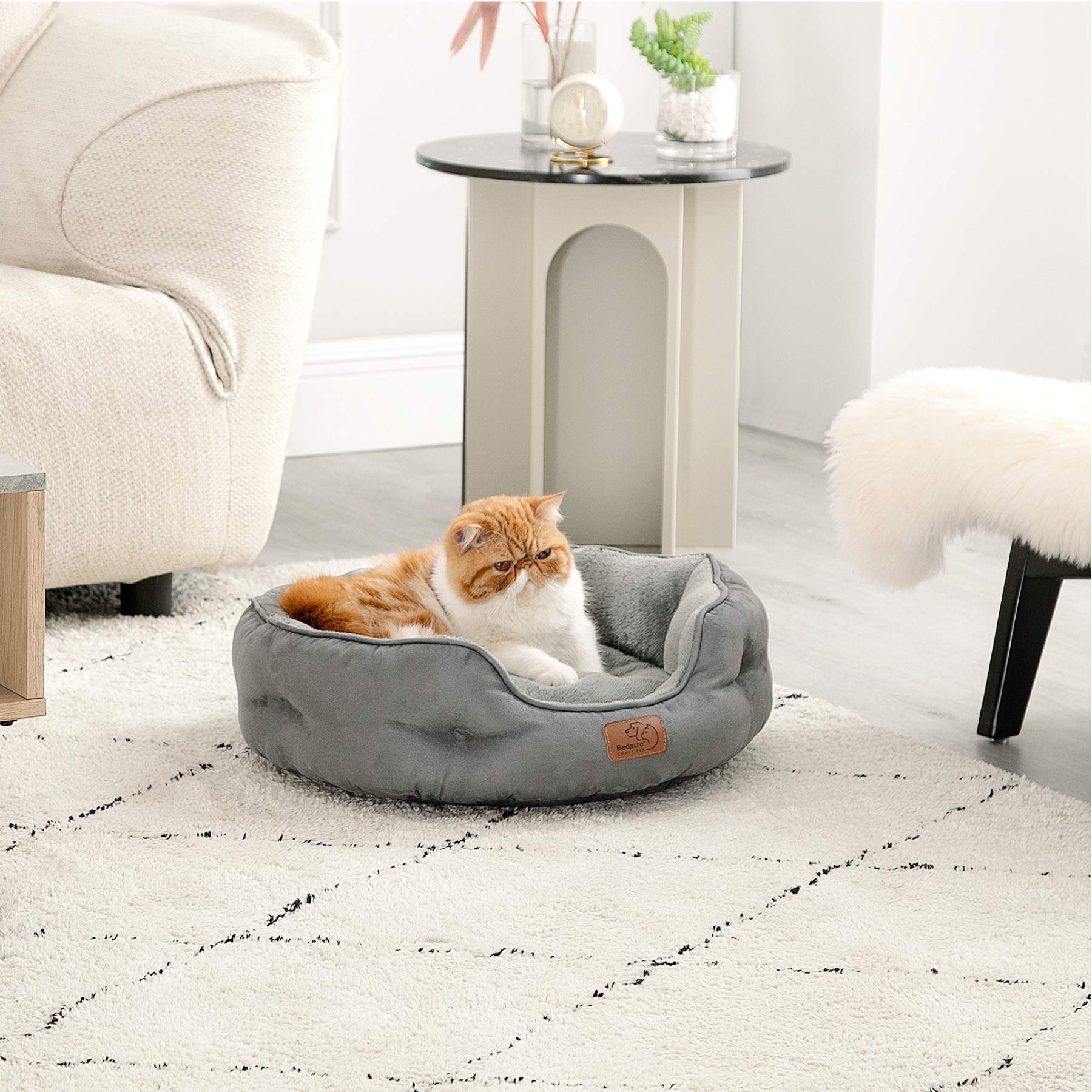 Bedsure dog bed in a living room setup for cozy supervision