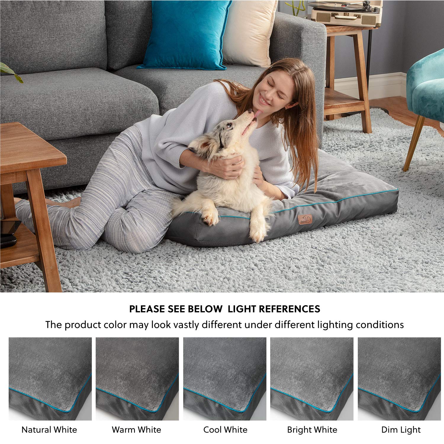 Bedsure dog bed indoor-outdoor setup suitable for crates and home lounging