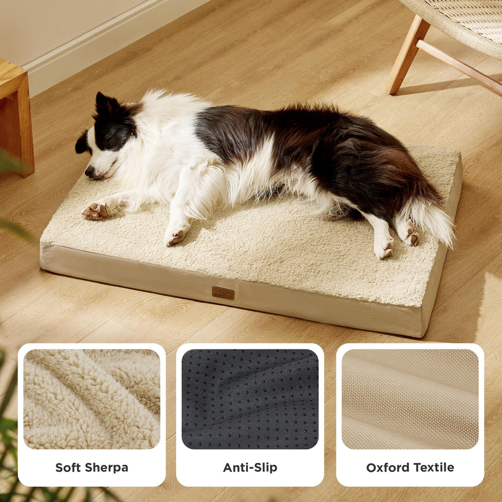 Bedsure dog bed large anti-slip base keeps the bed steady on any floor