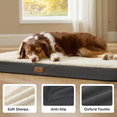 Bedsure dog bed large anti-slip bottom keeps bed securely in place.