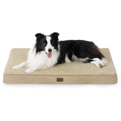 Bedsure dog bed large top view highlights plush sherpa comfort for restful naps