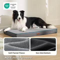 Bedsure dog bed non-slip bottom keeps the mat securely in place on any floor.