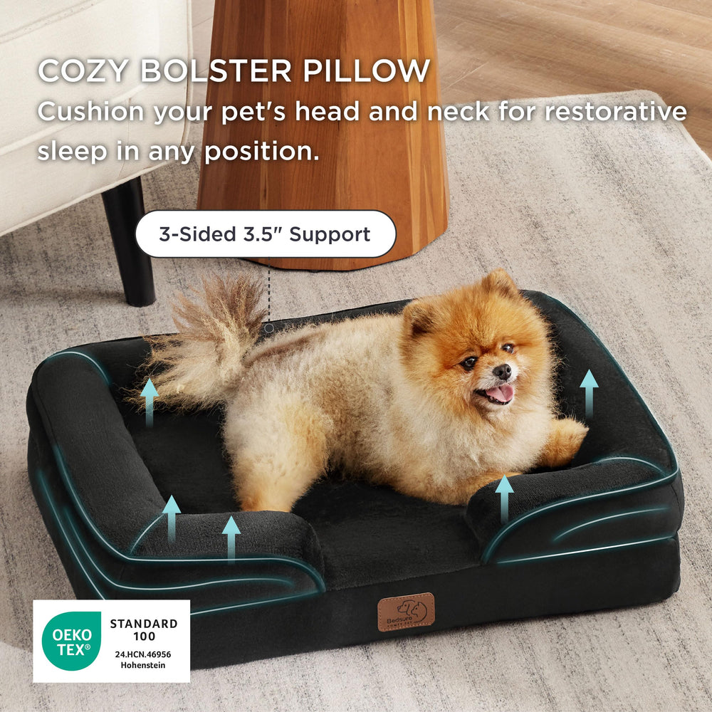 Bedsure dog bed non-skid-bottom reduces slips on smooth floors.