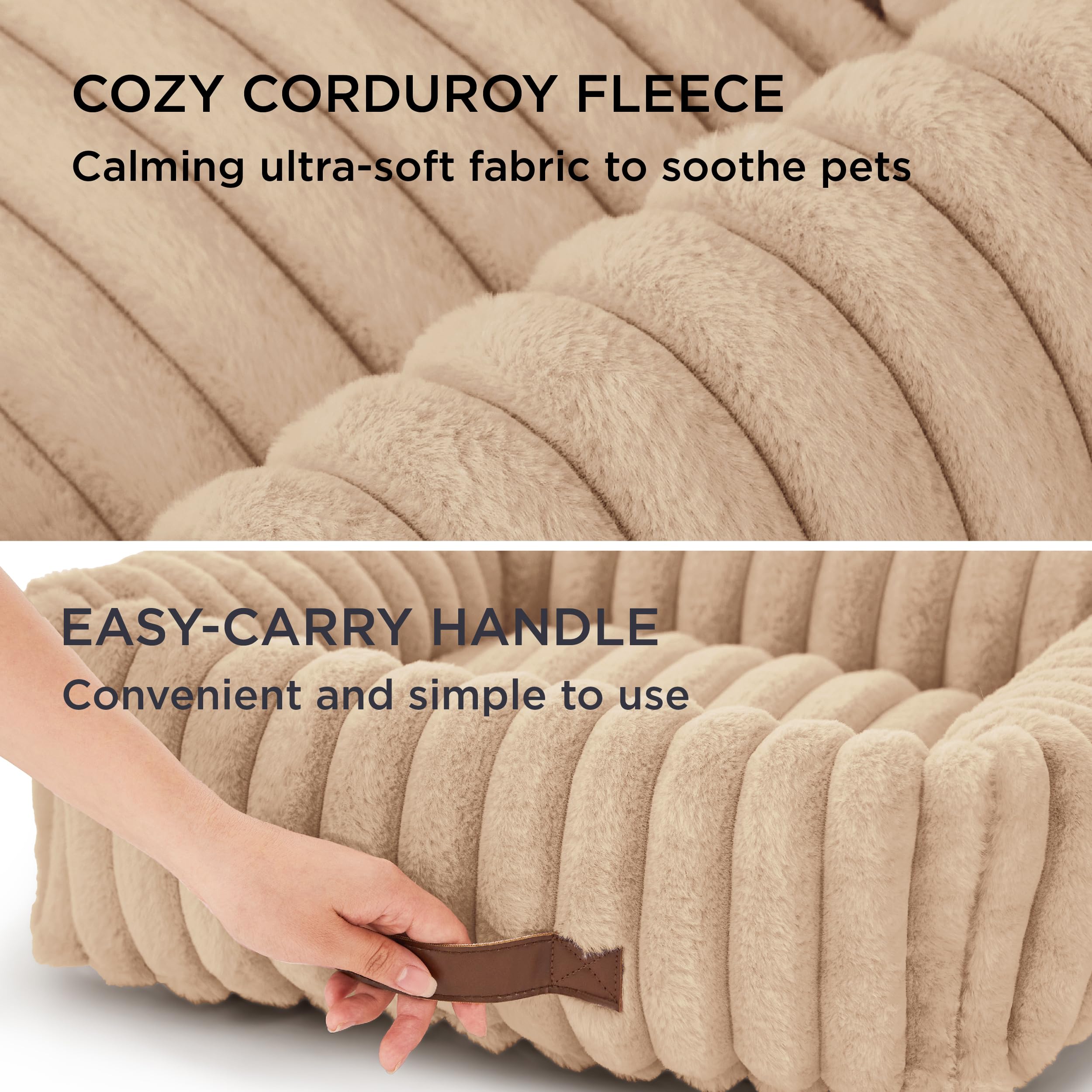 Bedsure dog bed raised sides support neck and head comfort.