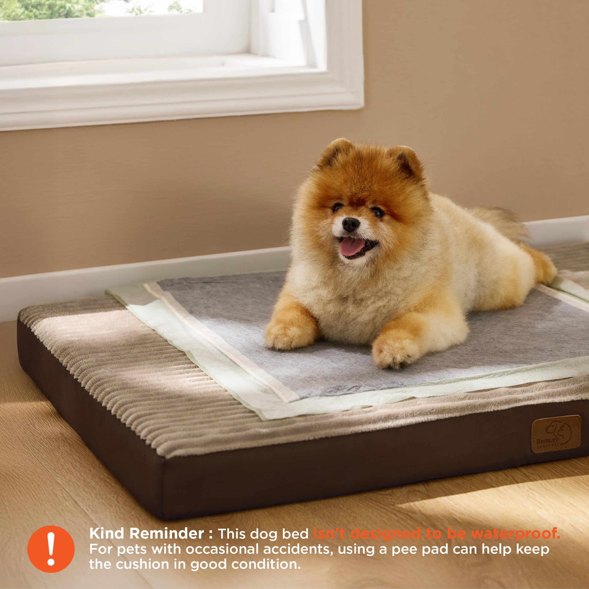 Bedsure dog bed removable cover ready for machine washing and quick cleanup.