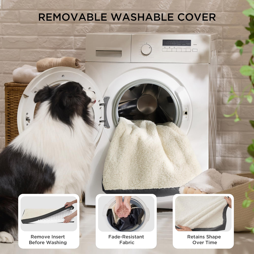 Bedsure dog bed removable cover for easy machine-wash and quick dry