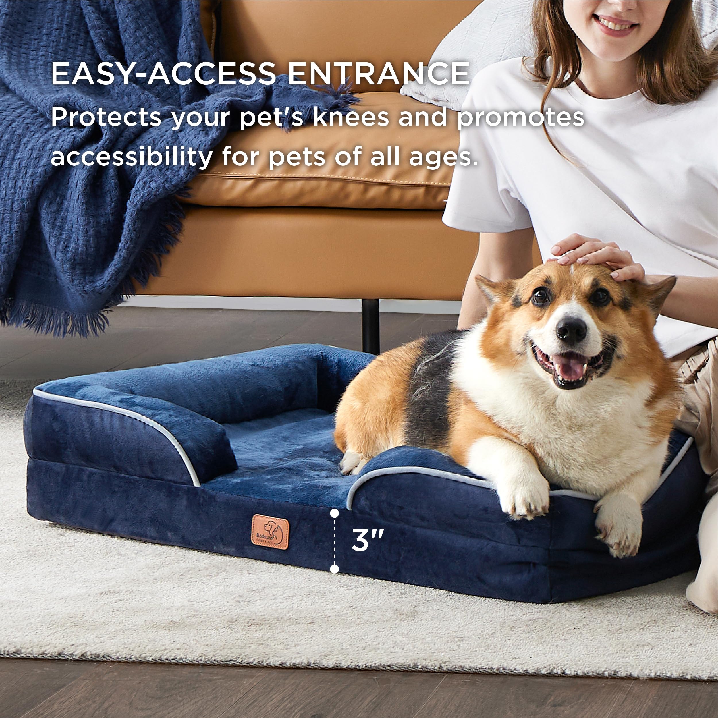Bedsure removable cover is machine washable for easy care.