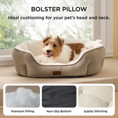 Bedsure dog bed sherpa-soft interior for lounge-worthy comfort and warmth.
