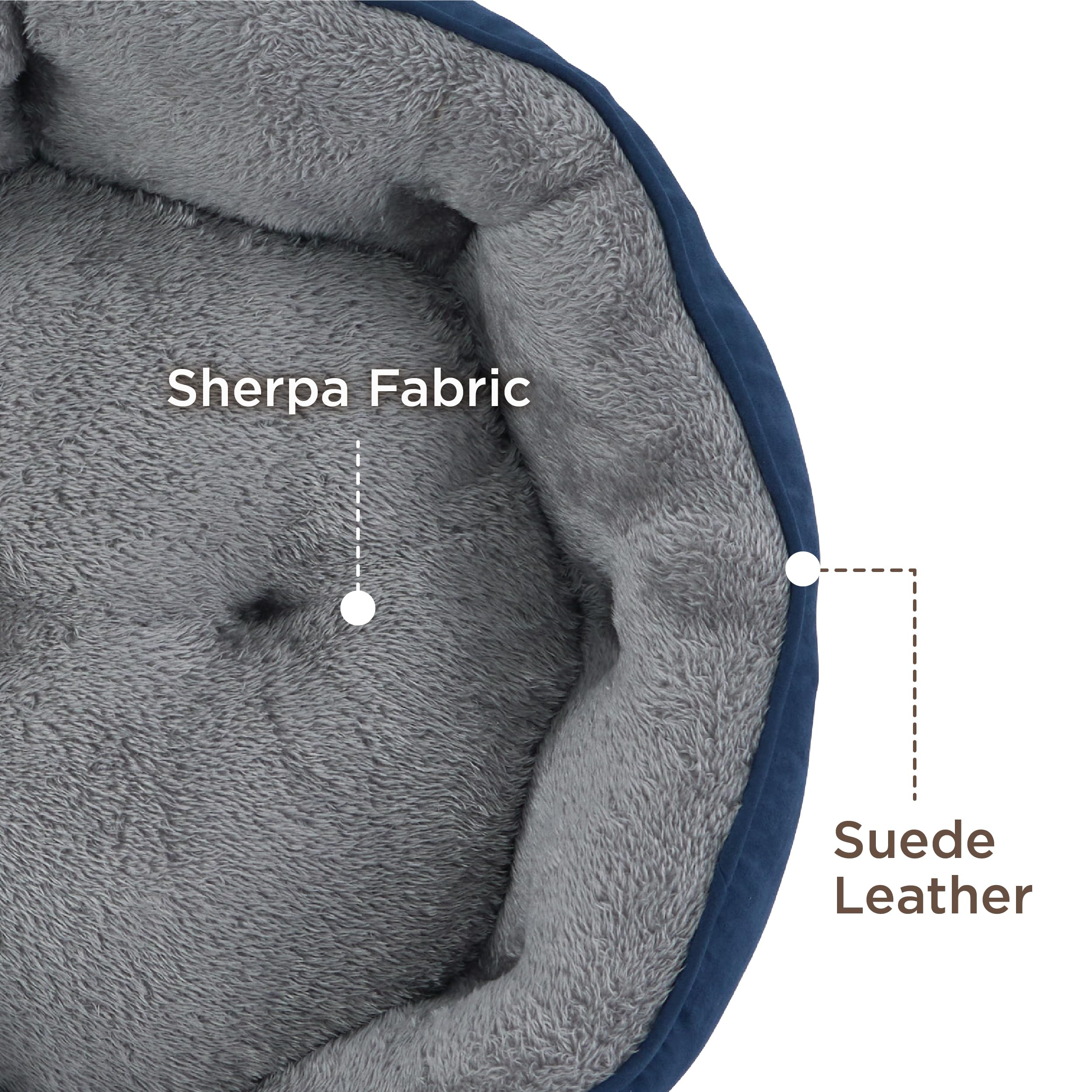 Bedsure dog bed with slip-resistant bottom offers stable resting.