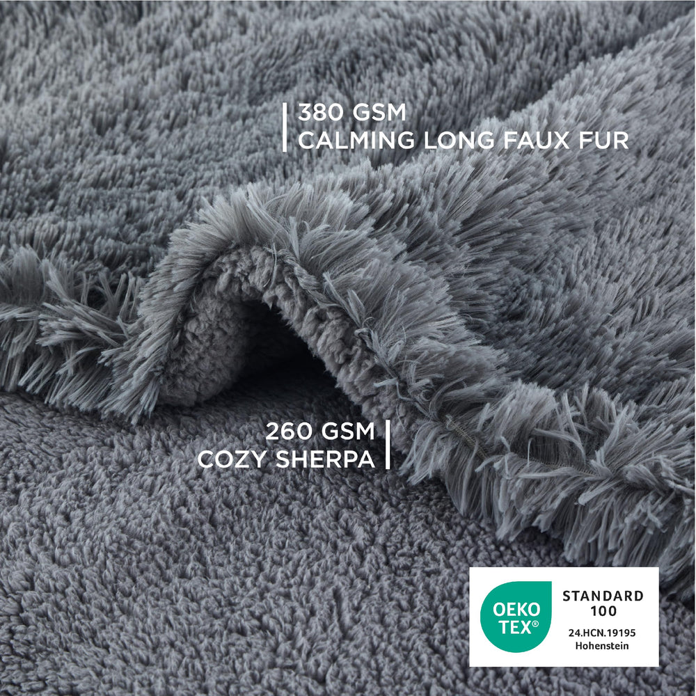 Bedsure dog blanket on couch provides furniture protection against spills and fur