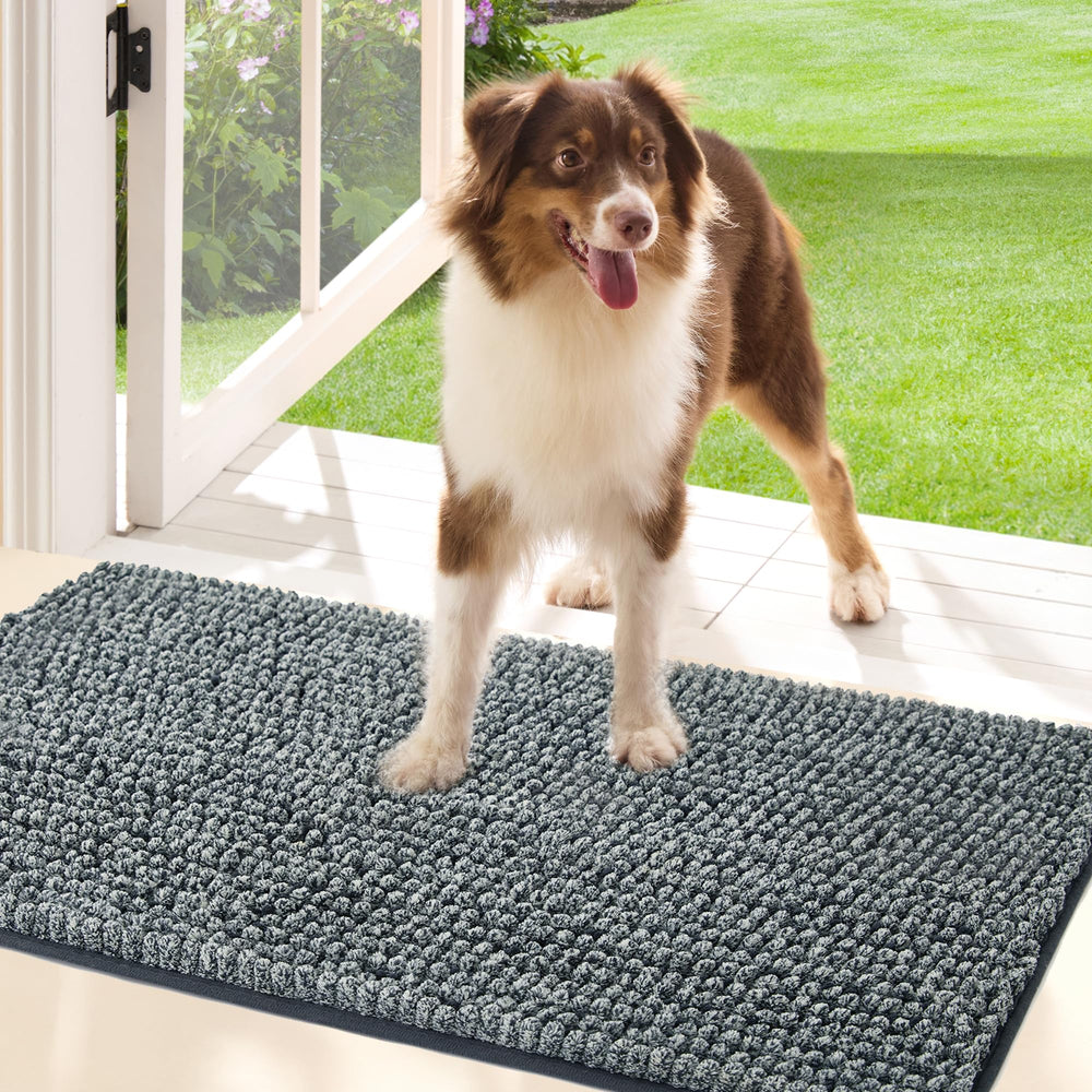 Bedsure dog door mat muddy-paws absorption at entry keeps floors drier.