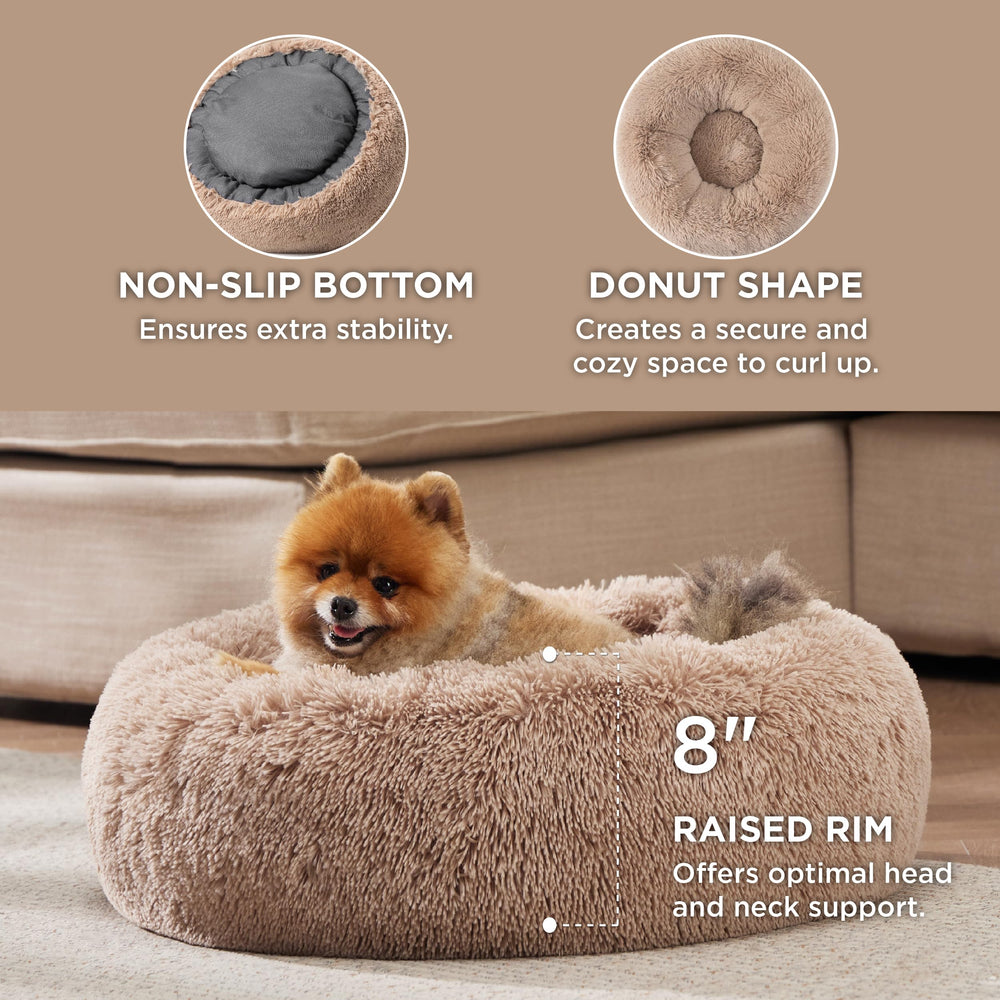 Bedsure dog bed anti-slip base image showing stable placement on wooden floor