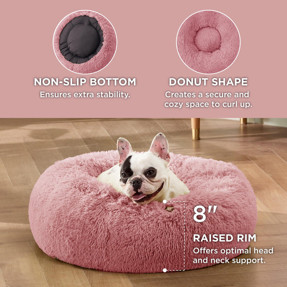 Bedsure donut bed raised edge support for head and neck comfort