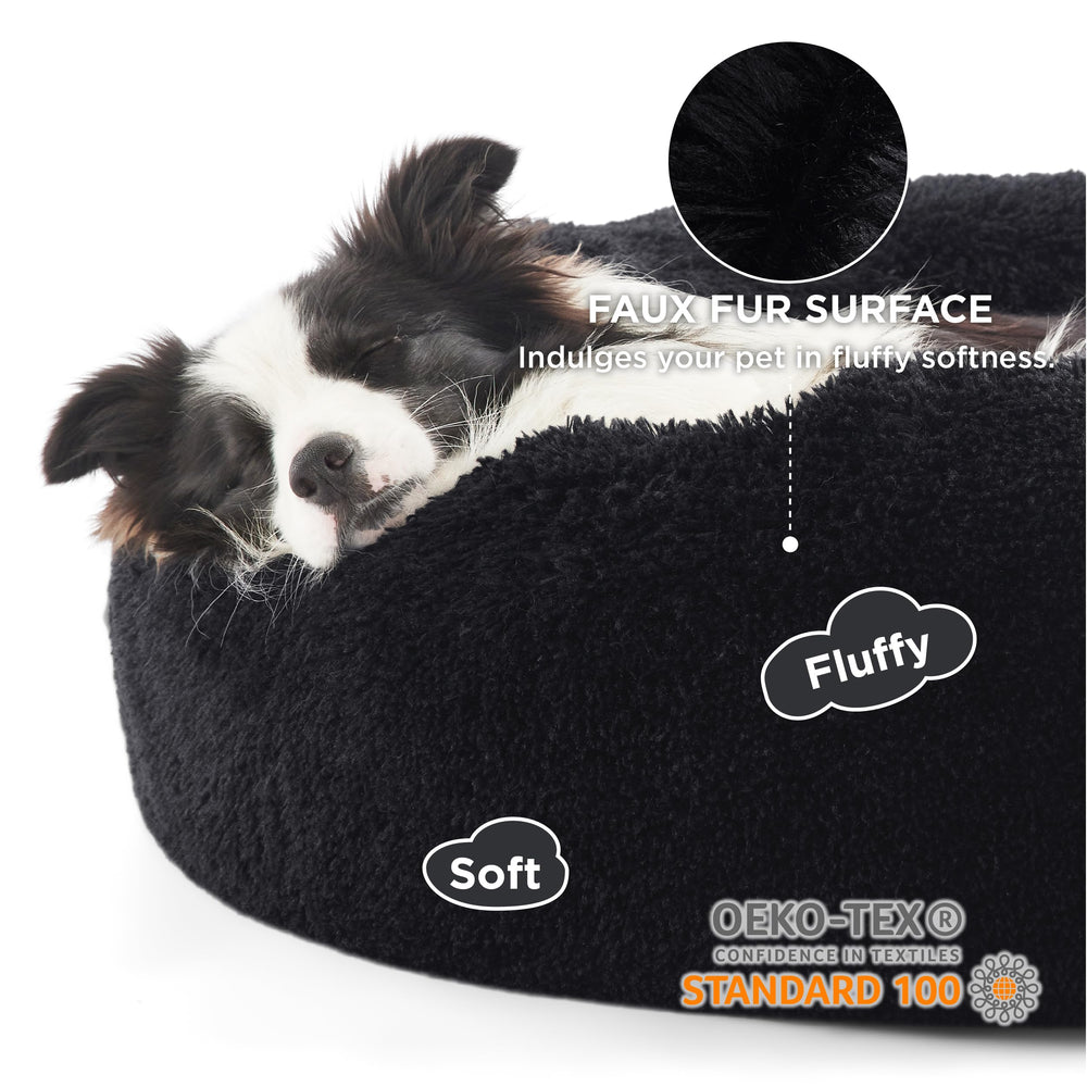 Bedsure donut design showcases raised rim supporting head and neck comfort during restful naps.