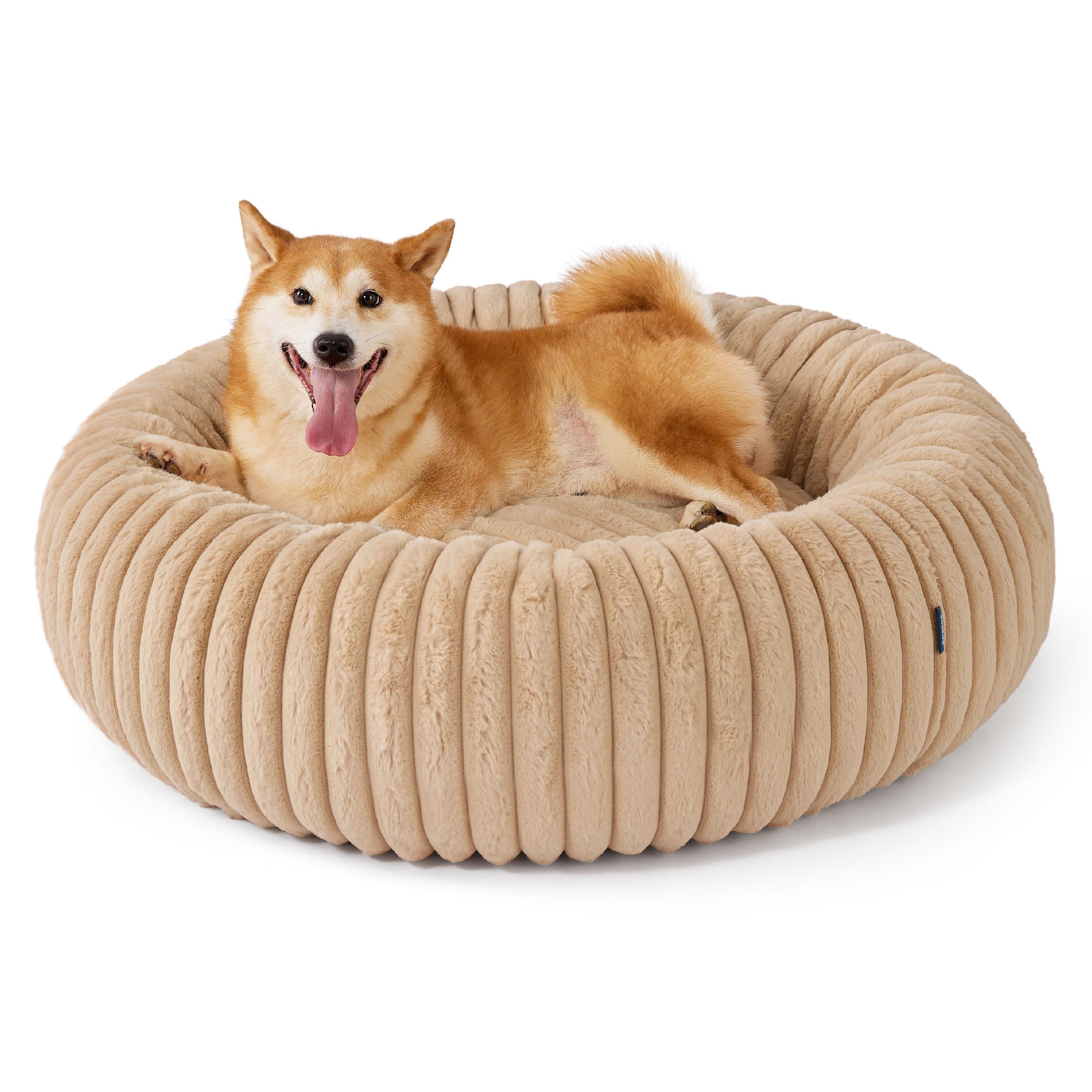 Bedsure donut large dog bed machine-washable removable cover