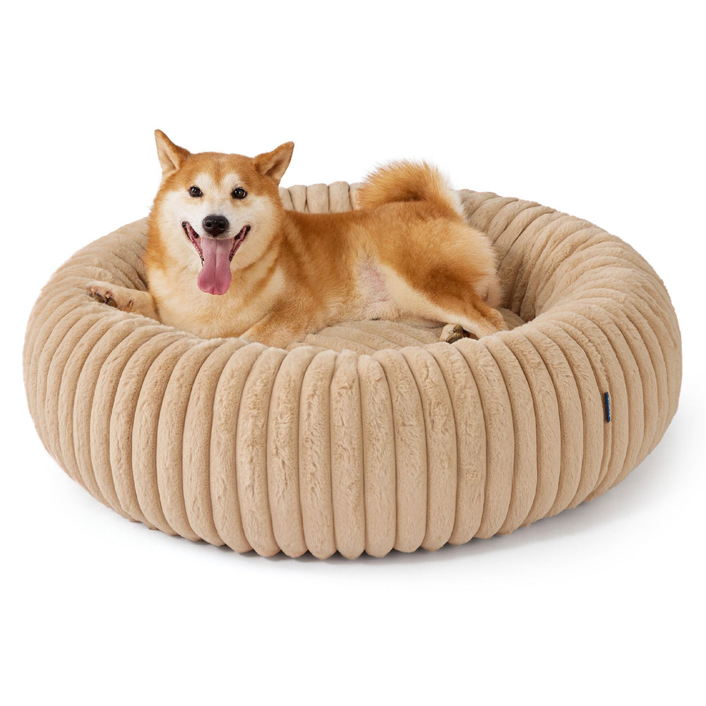 Bedsure donut large dog bed machine-washable removable cover