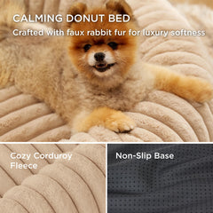 Bedsure donut large dog bed removable cover for easy cleaning