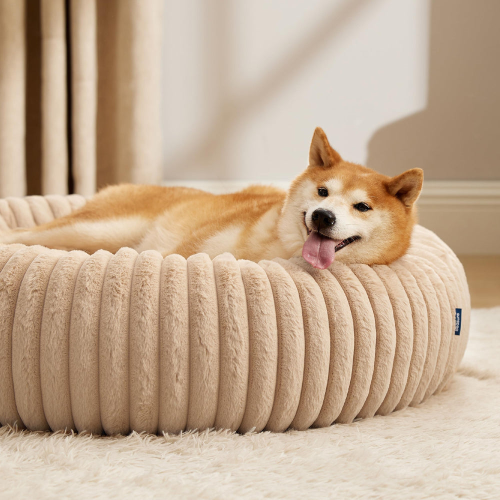 Bedsure donut large dog bed rubberized-dots base adds stability