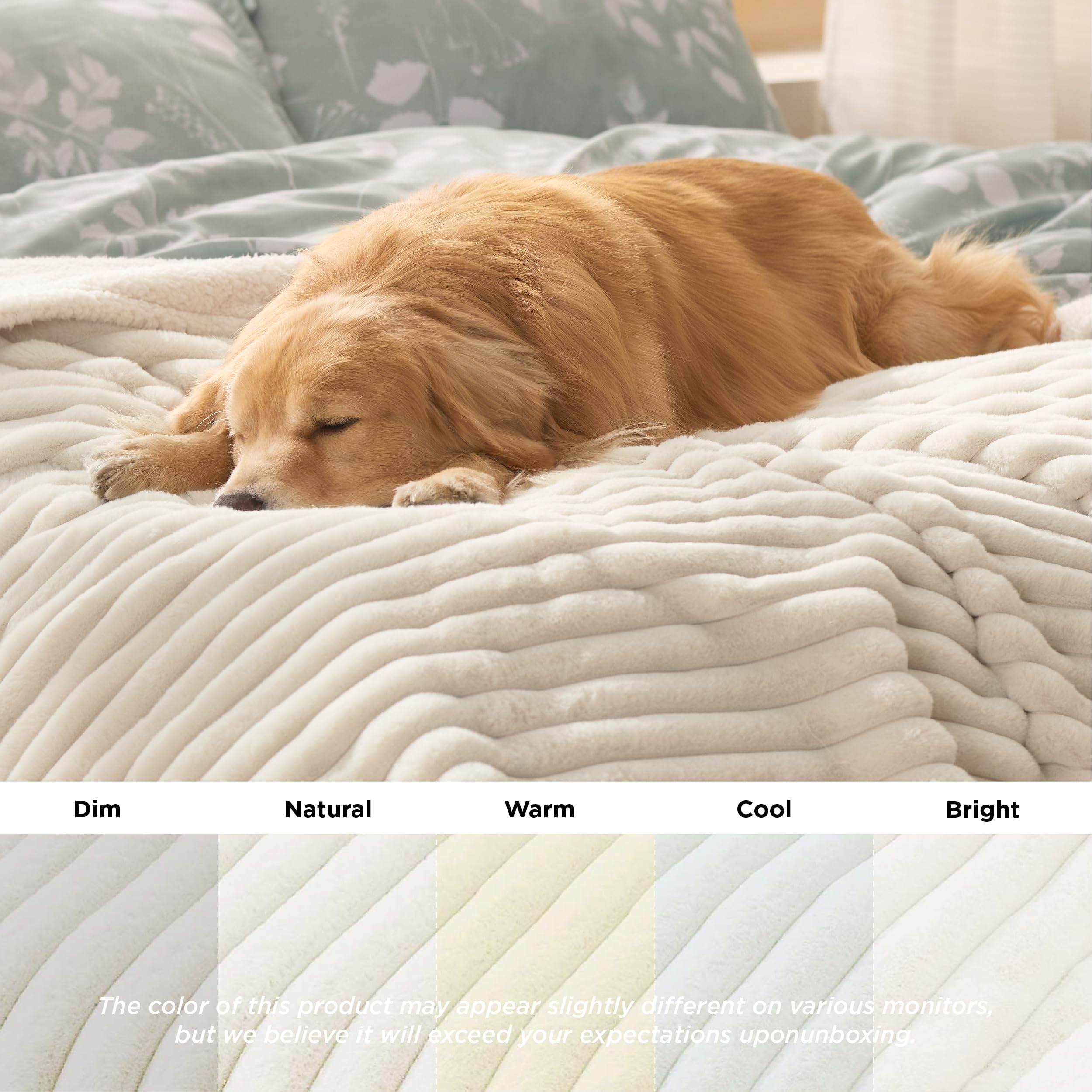 Bedsure edge stitching close-up emphasizes durability for long-term use.