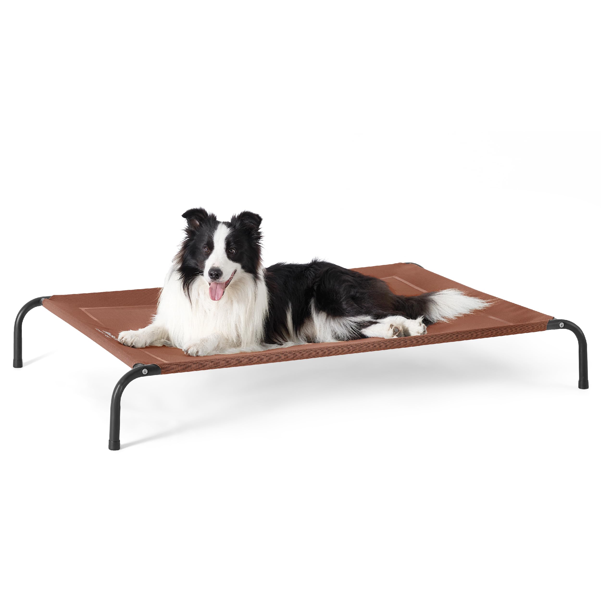Bedsure elevated cooling cot terracotta 49-inch frame provides cooling airflow for large dogs
