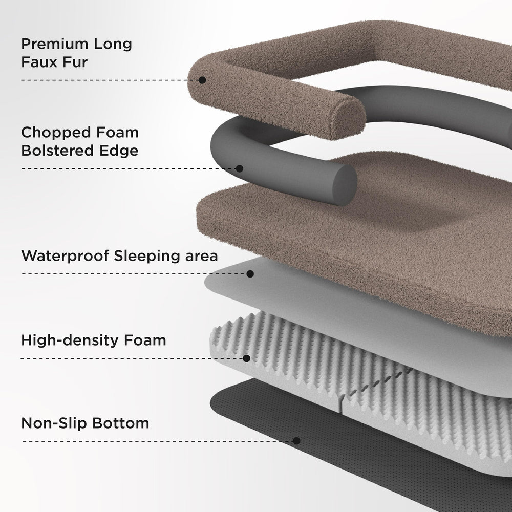 Bedsure foldable bed camel egg crate foam for comfortable pressure relief