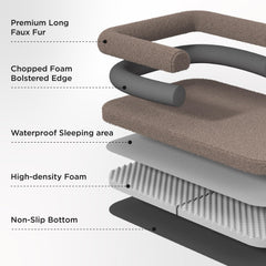 Bedsure foldable bed camel egg crate foam for comfortable pressure relief