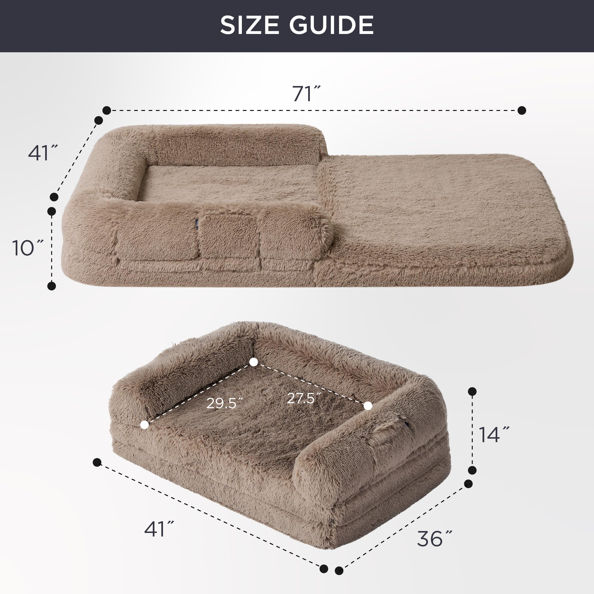 Bedsure foldable bed camel storage pocket keeps essentials handy