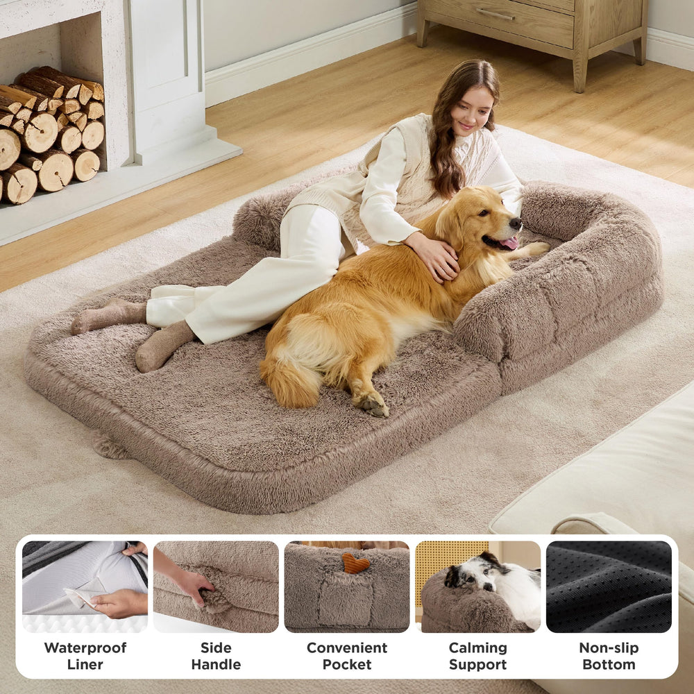 Bedsure foldable bed camel waterproof cover protects foam from spills